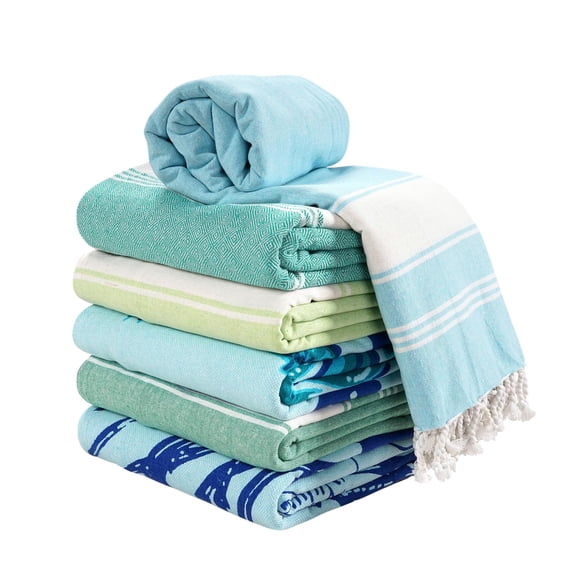 Juego ligero Towel LANE LINEN, turco, de gran tamaño, 99 x 180 cm
