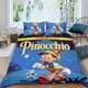 thumbnail image 2 of Las Aventuras de Pinocho Conjunto de sábanas temático, trío de piezas, cómodo y amigable con la piel, diseño único, regalo de decoración para el hogar para familiares, amigos y fans,173cm *218cm, 2 of 6