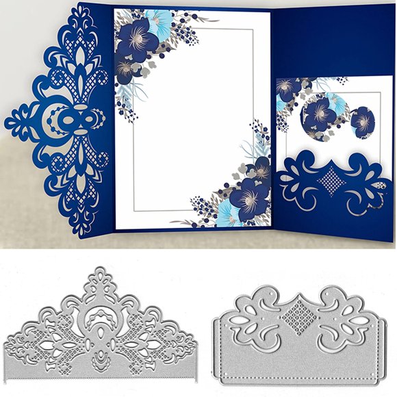 Troqueles Suds&WH 12x7,2 cm Flor de Encaje 2 piezas Plateado
