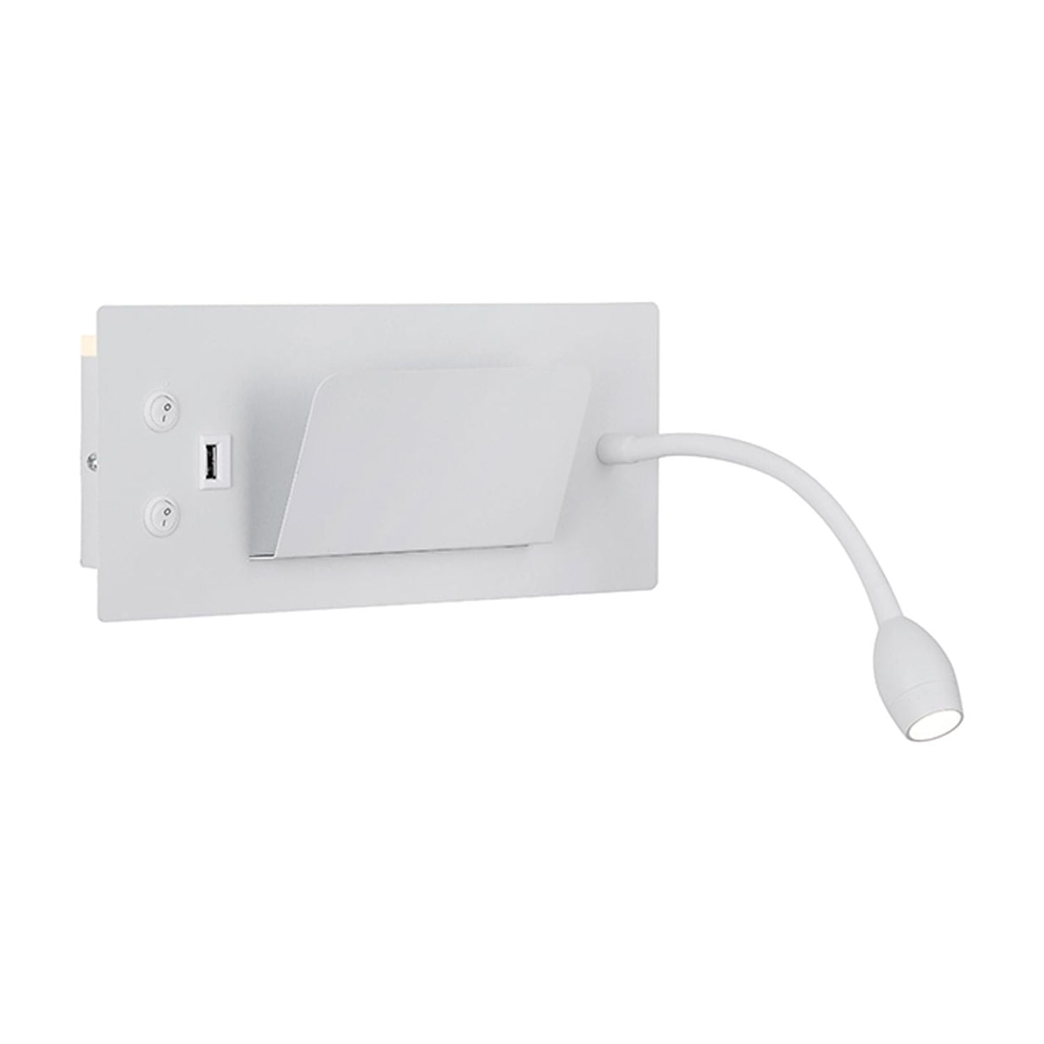 Hb Led - Apliqué Lector Led Flexi Usb 5w+3w Blanco - Luz Cálida