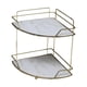 thumbnail image 2 of Cesta De Ducha De Esquina En Forma De Abanico Suave Sin Perforaciones Para Baño Cocina Hotel 2 Capas, 2 of 5