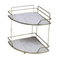 Magideal - Cesta De De Esquina De Alta Resistencia, Cesta Extraíble Sin Perforaciones, Organizador De Montaje En Pared Duradero De Acero Al Carbono Para , 2 Capas