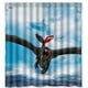 thumbnail image 1 of Cortina de ducha con ganchos para baño, diseño de animales de Cómo entrenar a tu dragón, tamaño 66 x 72 pulgadas, 1 of 3