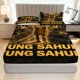 thumbnail image 1 of Funky Character Fitted Sheet Three Piece Set Festive Theme, Novelty Bedding Set, Mattress Protector Soft, Breathable, 1 of 1