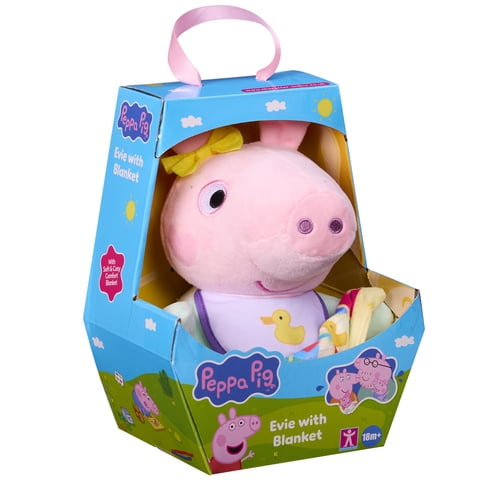 Peluche Peppa Pig Baby Evie Con Manta Para Niños Mayores De 18 Meses