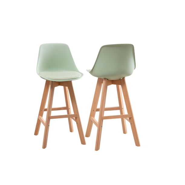 PACK 2 TABURETES O PISOS TERRY BASE MADERA 61 CM - MENTA
