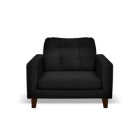 Latam Home - Sofa Napoles 1C Tela Velvet Negro