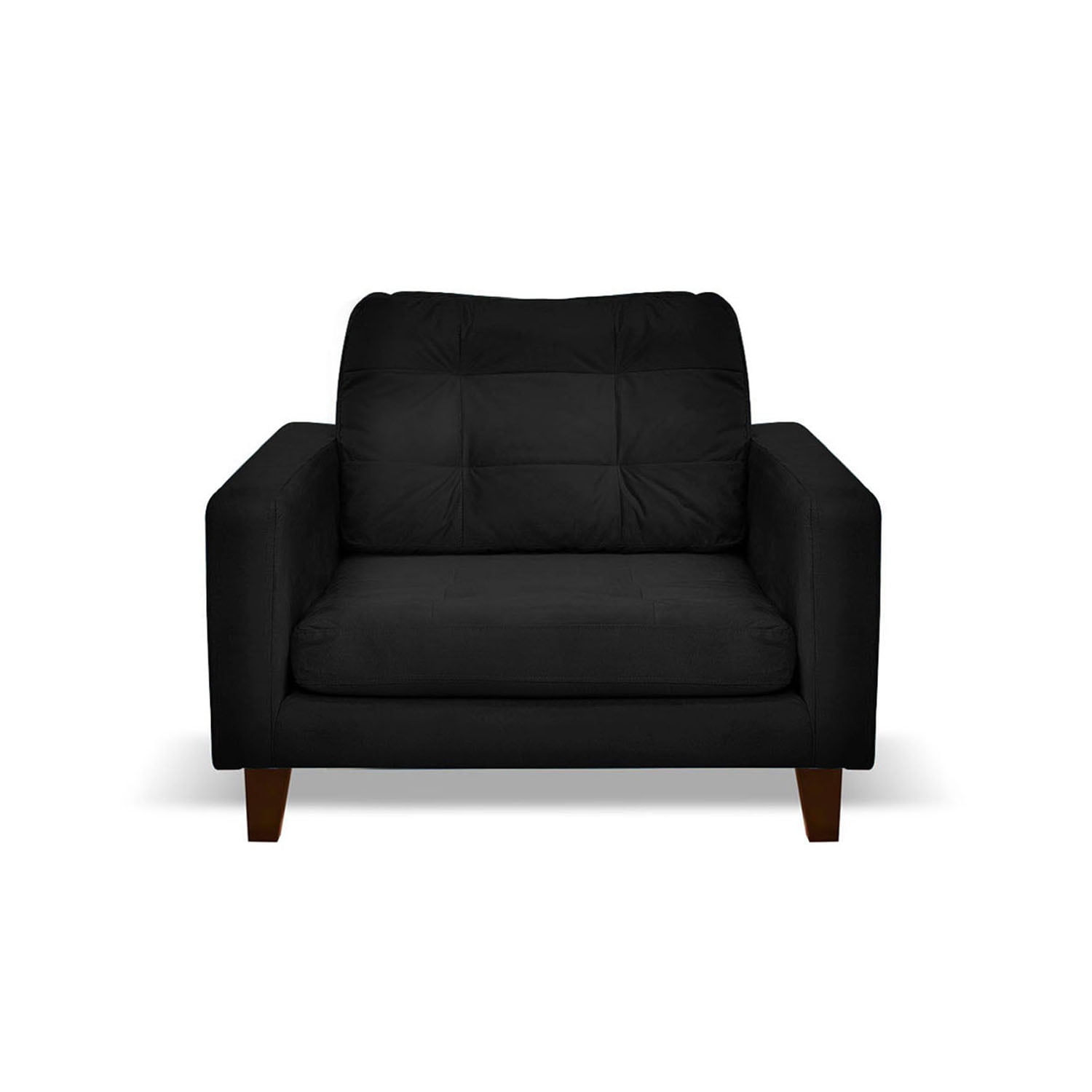 Latam Home - Sofa Napoles 1c Tela Velvet Negro