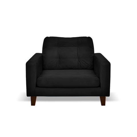 Latam Home - Sofa Napoles 1C Tela Velvet Negro