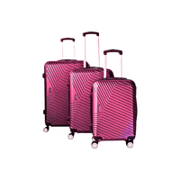 Importclick - Set 3 Maletas Equipaje Cabina Ruedas - Rosa