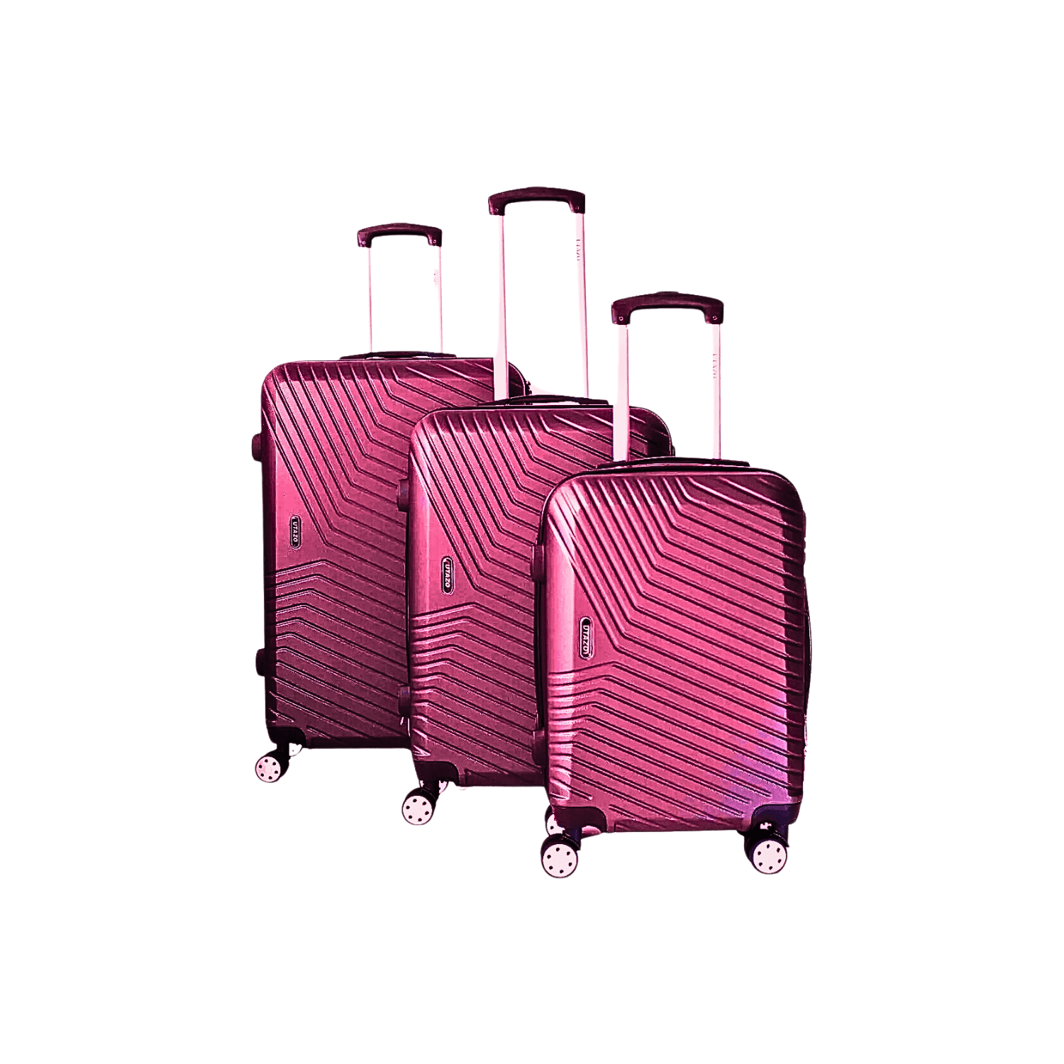 Importclick - Set 3 Maletas Equipaje Cabina Ruedas - Rosa
