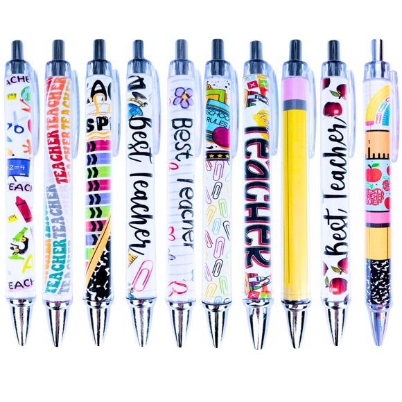 Set de 10 Plumas Divertidas y Lindas para Profesores YJ PREMIUMS