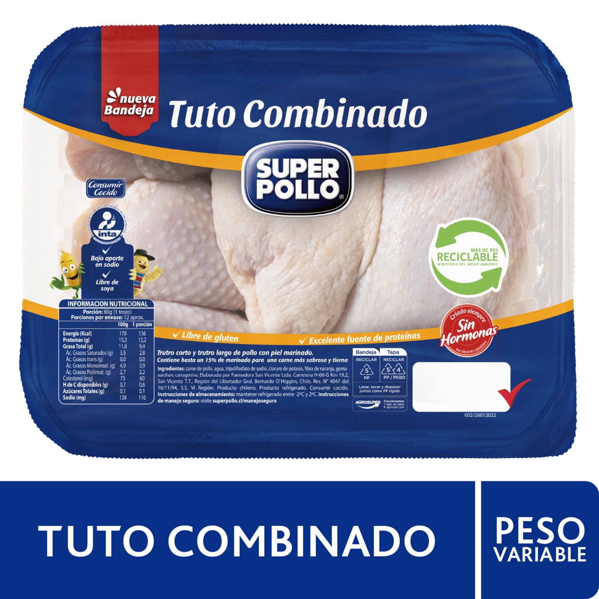 Pollo Trutro Combinado Envasado 1 kg Super Pollo