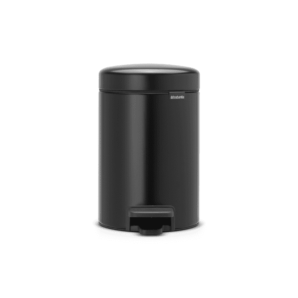 Basurero Pedal Newicon 3 Lt Matt Black