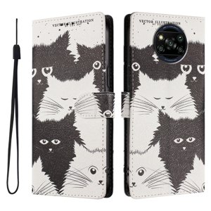 Foxdock Funda Tipo Cartera Para Xiaomi Poco X3/X3 Pro/X3 Nfc Con Soporte Y Correa – Diseño De Patrones Lindos
