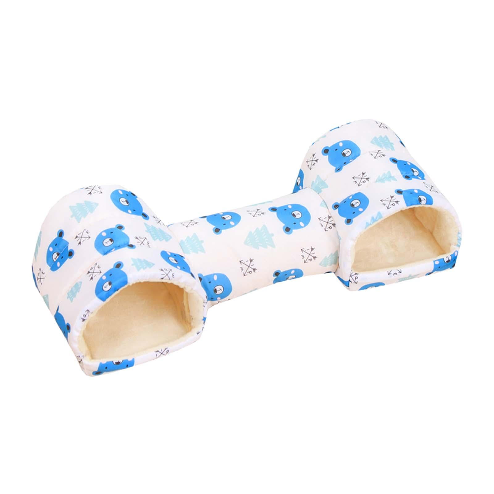 Ioensy - Cama Túnel Para Hámster, Hábitat, Juguete De Juego, Nido, Escondite Para Ratas, Ratones, Petauro Del Azúcar, Azul