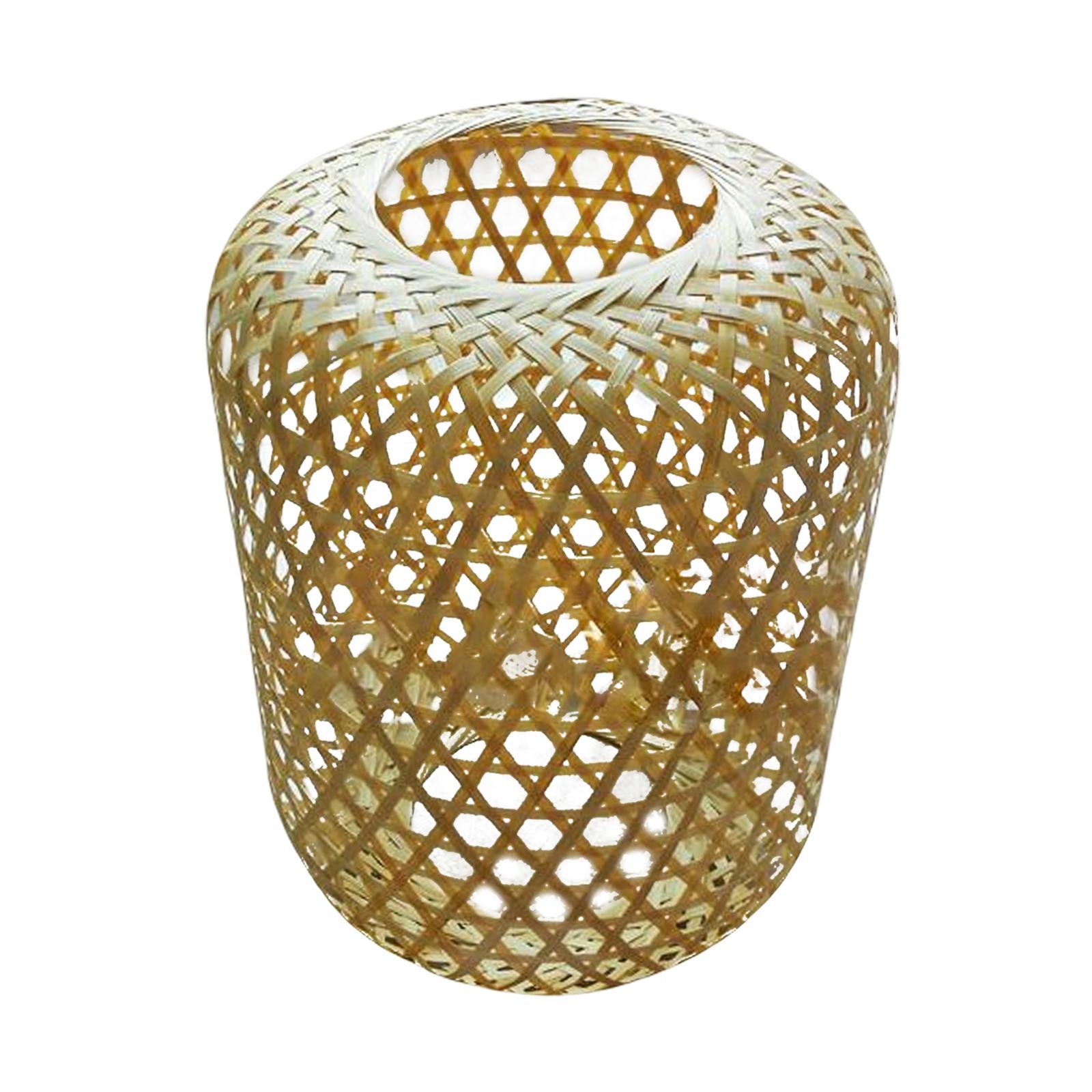 Magideal - Lámpara De Bambú Tejida Rústica, Lámpara De Techo, Cubierta De Luz Colgante, Decoración De Linternas Para Dormitorio, Lámpara De Lectura, Lámpara De