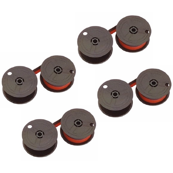Cinta para Calculadora Paquete de 4 en Negro y Rojo para Sharp QS-2760H