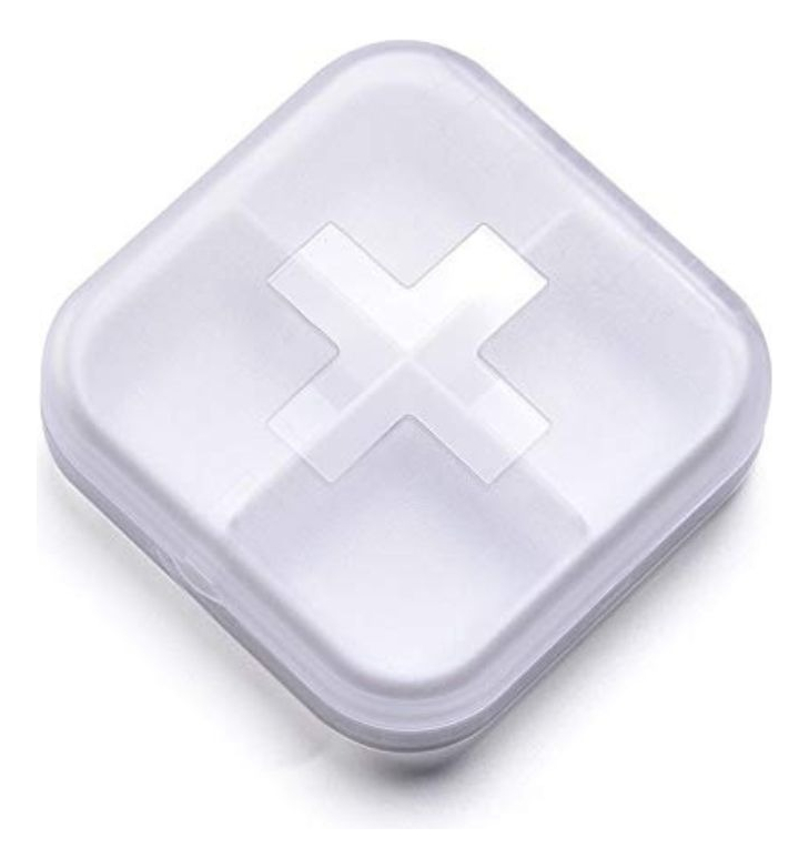 Genérico - Set 6 Pastillero Plastico 4 Compartimientos Medicamentos Lau