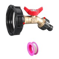 Ioensy - Ibc Tote Accesorios Práctico 60 Mm Versátil 275 330 Galones Adaptador De Tanque De Agua 4 Piezas