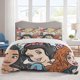 thumbnail image 1 of Dis-ney Princess Bedding Sets Cartoon Duvet Cover Lightweight 3 Piece Bet Sets for Kids Boys Girls, 1 of 5
