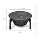 thumbnail image 3 of Parrilla A Carbón, Barbacoa Portatil Camping, Senderismo Color Negro, 3 of 3