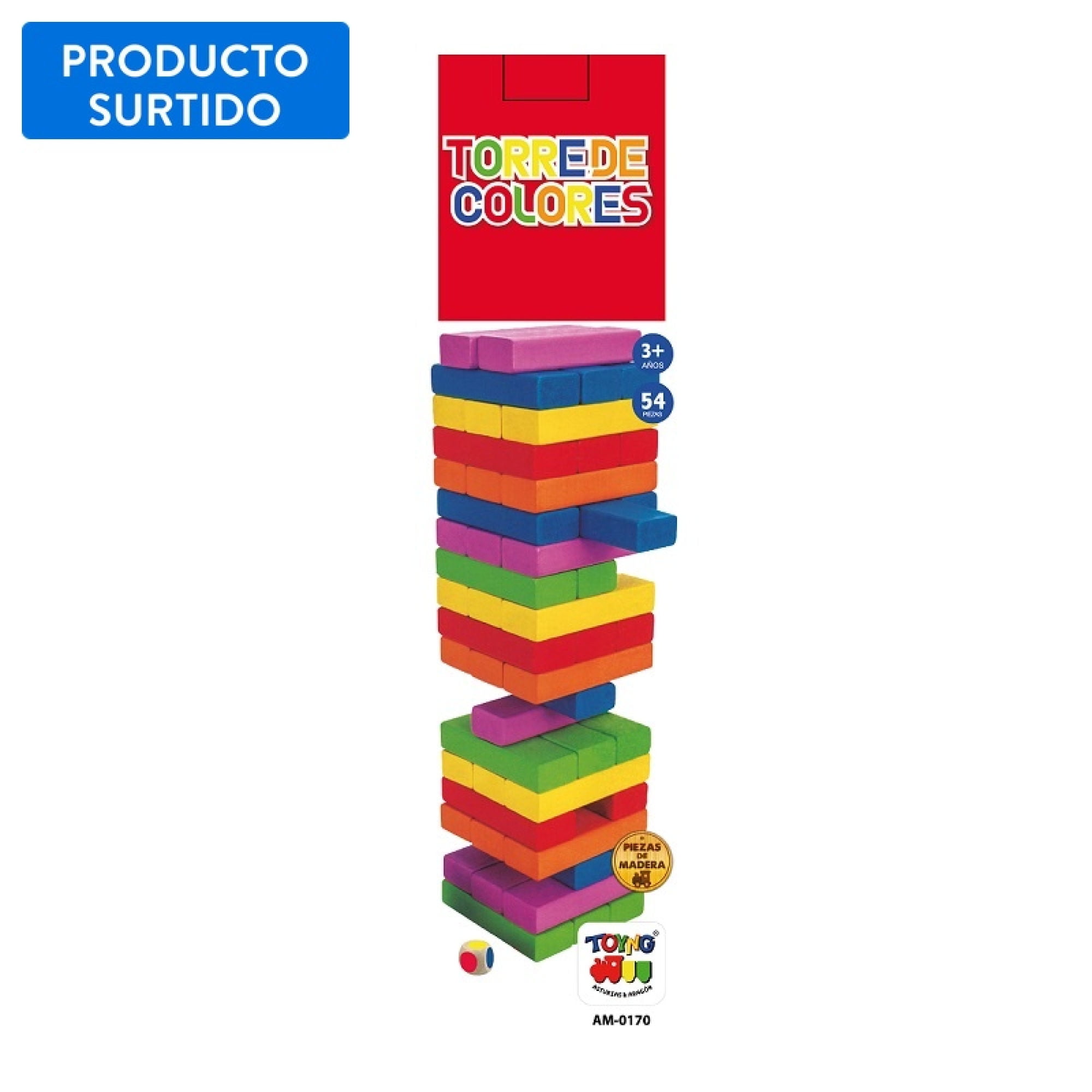 Juego De Mesa Torre 54 Piezas Natural - Toyng