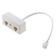 thumbnail image 2 of Enchufe de teléfono bidireccional rj11 al divisor del adaptador del zócalo para el teléfono de la línea horizonte, 2 of 5
