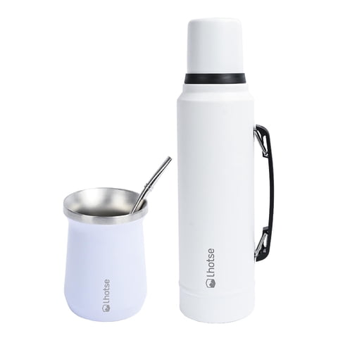 Termo Líquido Classic 1.3 Lts + Mate Bombilla White Lhotse
