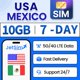 thumbnail image 1 of Tarjeta SIM JETSIM 10 GB, 7 días, datos prepago para EE. UU. y México, 1 of 6