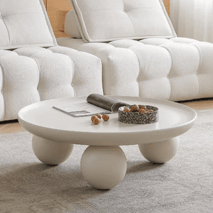 Santu Home & Deco - Mesa De Centro Redonda Escandinava Sphere