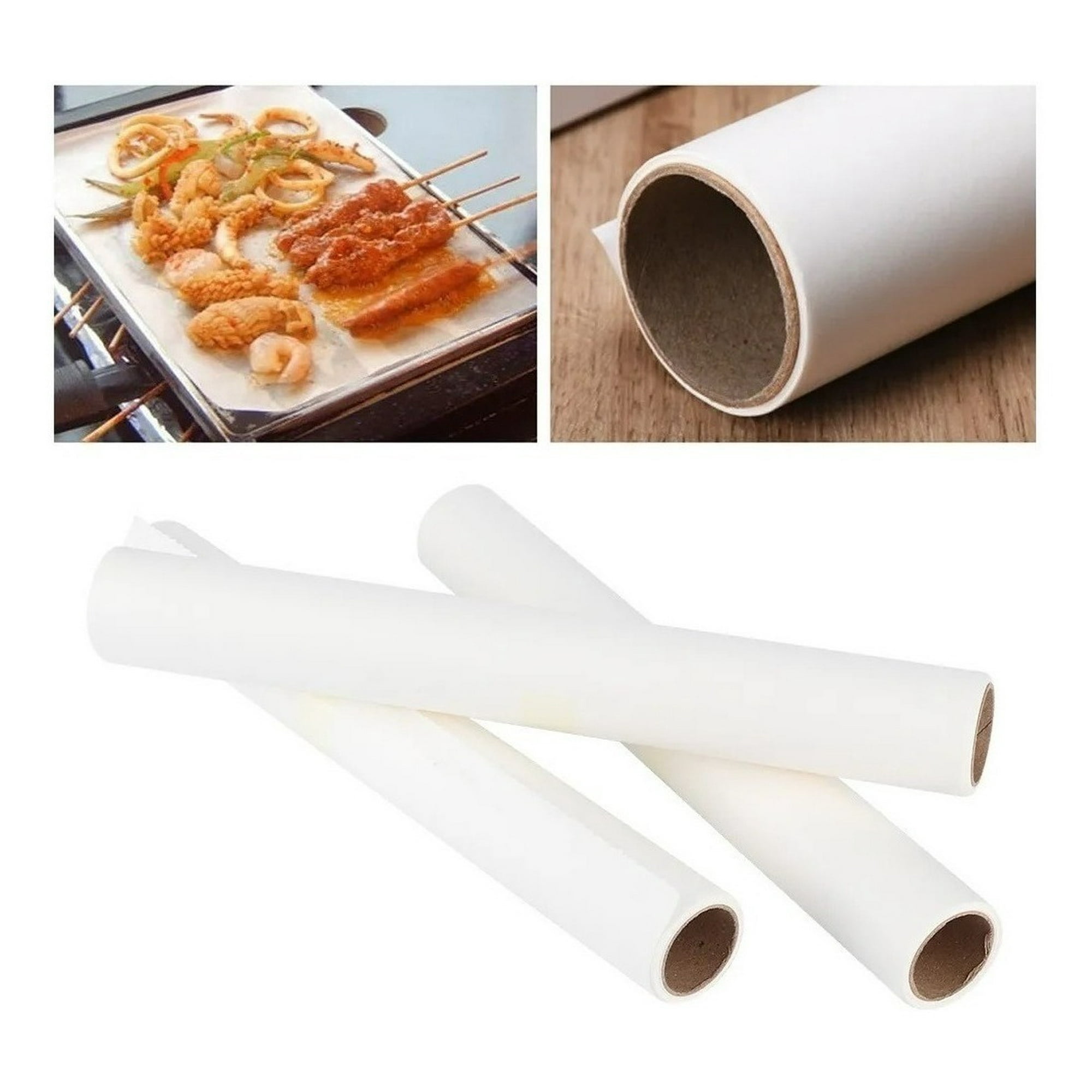 Genérico - 3 Rollos De Papel Mantequilla Papel Para Hornear Papel De 5m