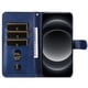 thumbnail image 2 of Funda tipo cartera para Motorola Moto E15 con bolsillo con cremallera y ranuras para tarjetas – Función de soporte Azul, 2 of 5