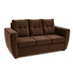 thumbnail image 3 of Sofa Alabama 3 cuerpos Tela Felpa Chocolate, 3 of 4