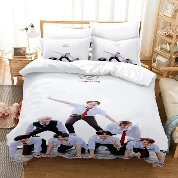 v433 Bed Sheets Kpop GOT Bedding Set Duvet Cover Bedroom Comforter Covers Single Twin King Size Quilt Cover Home Textile 3-Piece Bedding Set (1 Duvet Cover + 2 Pillow Shams) Bed Sheets ju433