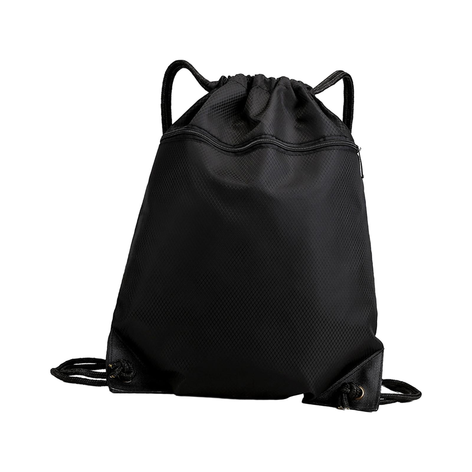 Ioensy - Mochila Con Cordón Mochila Informal Grande, Ligera, Resistente Al Desgaste, Color Negro