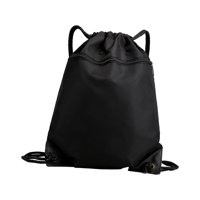 Ioensy - Mochila Con Cordón Mochila Informal Grande, Ligera, Resistente Al Desgaste, Color Negro