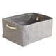thumbnail image 4 of Contenedor de canasta de almacenamiento de tela plegable con asas de transporte gris S, 4 of 5