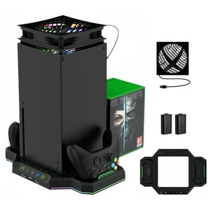Base De Enfriamiento Aaronmei Xbox Series X Con Ventilador Independiente Y Paquete De Baterías Recargables 1400Mah