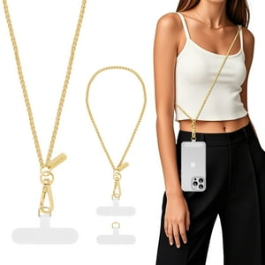 Cadena Para Teléfono Moko Dorado Pálido