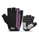 thumbnail image 1 of Guantes Corto Ciclismo Bicicleta Almohadilla Super Comodo Negro/morado, XS, 1 of 3