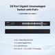 thumbnail image 2 of Conmutador Poe Teg1128p De 24 Puertos Gigabit Con 24 Puertos Poe+ De 410 W, 2 of 6