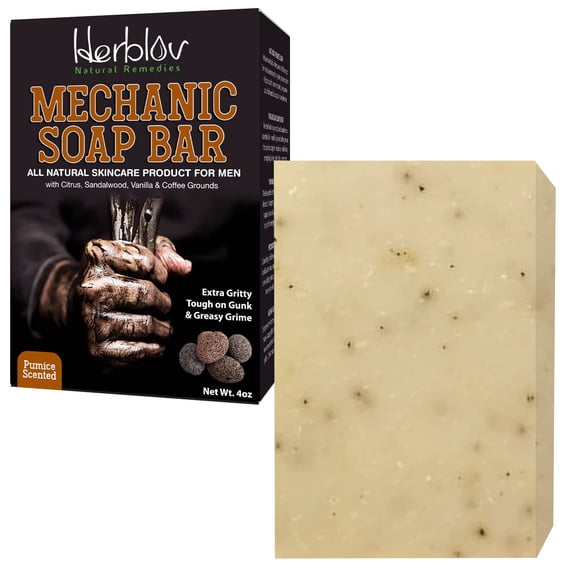 Jabón Natural Herblov para Mecánicos 120 mL para Manos y Cuerpo para Hombre