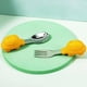 thumbnail image 1 of Make Mealtime Fun and Easy with our 2 Set Baby Toddler Silicone Stainless Steel Spoon Fork Set in a Cute and Gender-Neutral Style, Perfect for Feeding and Cutlery Training, Comes with a Useful Case!, 1 of 5