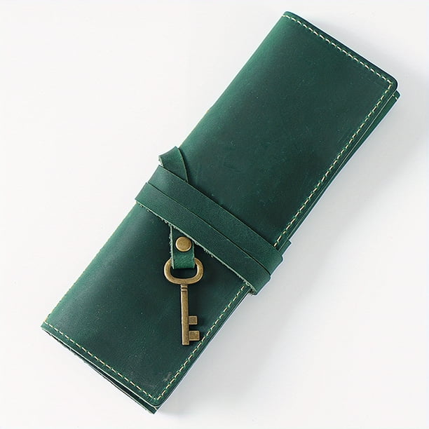 1pc Stylish Vintage PU Leather Multi-function Pencil Case - Perfect for Organizing and Storing Tools