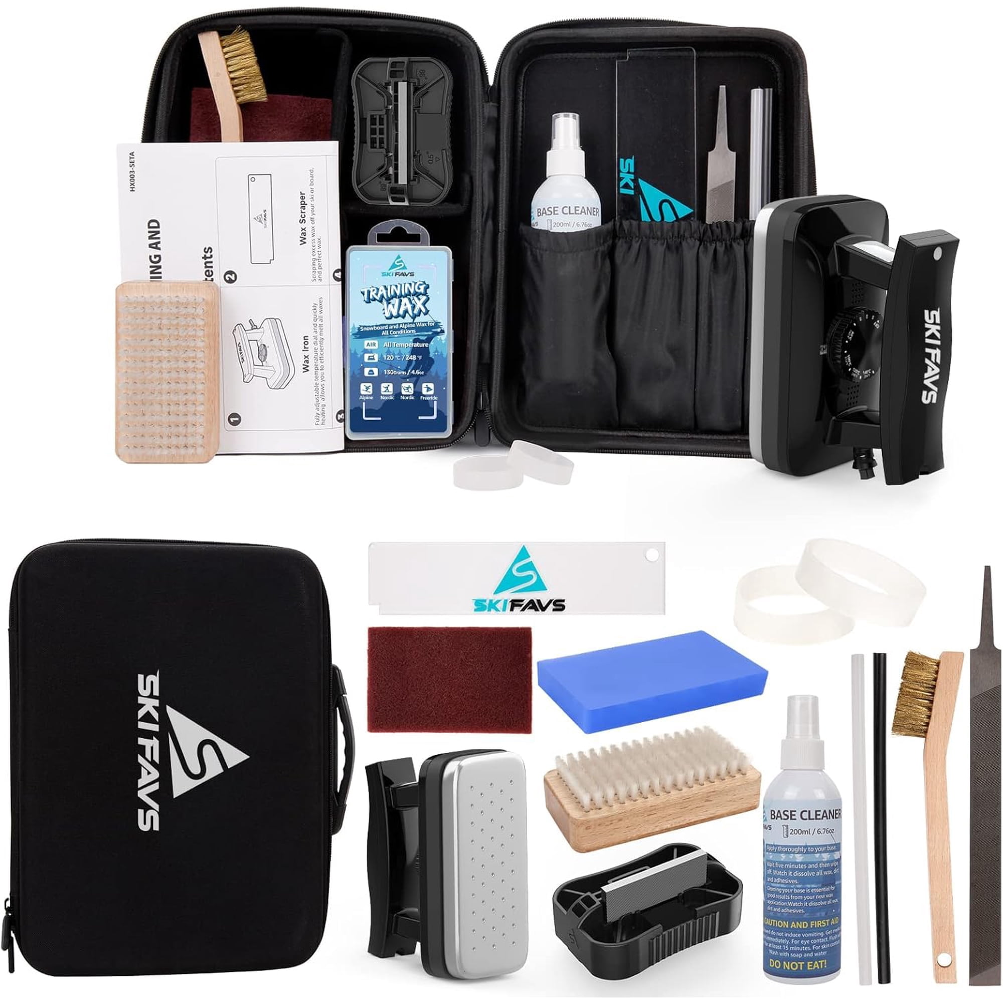 Kit De Cera Para Esquí/snowboard Skifavs Ski Tuning & Waxing Con Plancha Encerada