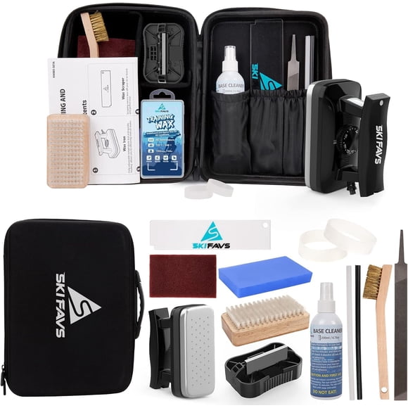 Kit de cera para esquí/snowboard Skifavs Ski Tuning & Waxing con plancha encerada