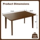 thumbnail image 3 of Rustic Farmhouse Dining Table - Solid Wood Frame, Minimalist Modern Dining Table for Kitchen, Dining Room, Living Room, Walnut, 3 of 3