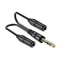 Bothyi - Conector De Cable Divisor En Y De 6,35 Mm Para Sistemas De Sonido De Estudio, Guitarra, Doble Canal