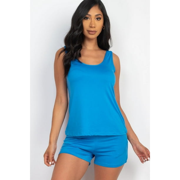 Conjunto Cómodo de Camiseta sin Mangas y Shorts